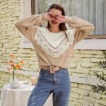 BOHO SPITZENPULLOVER