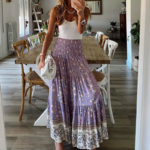 LANGER BOHO-ROCK IN VIOLETT