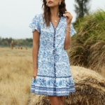 Boho Kleid Blume Strand