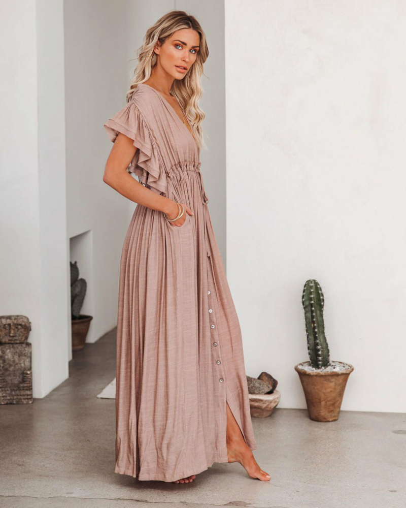 Langes fließendes boho-Kleid