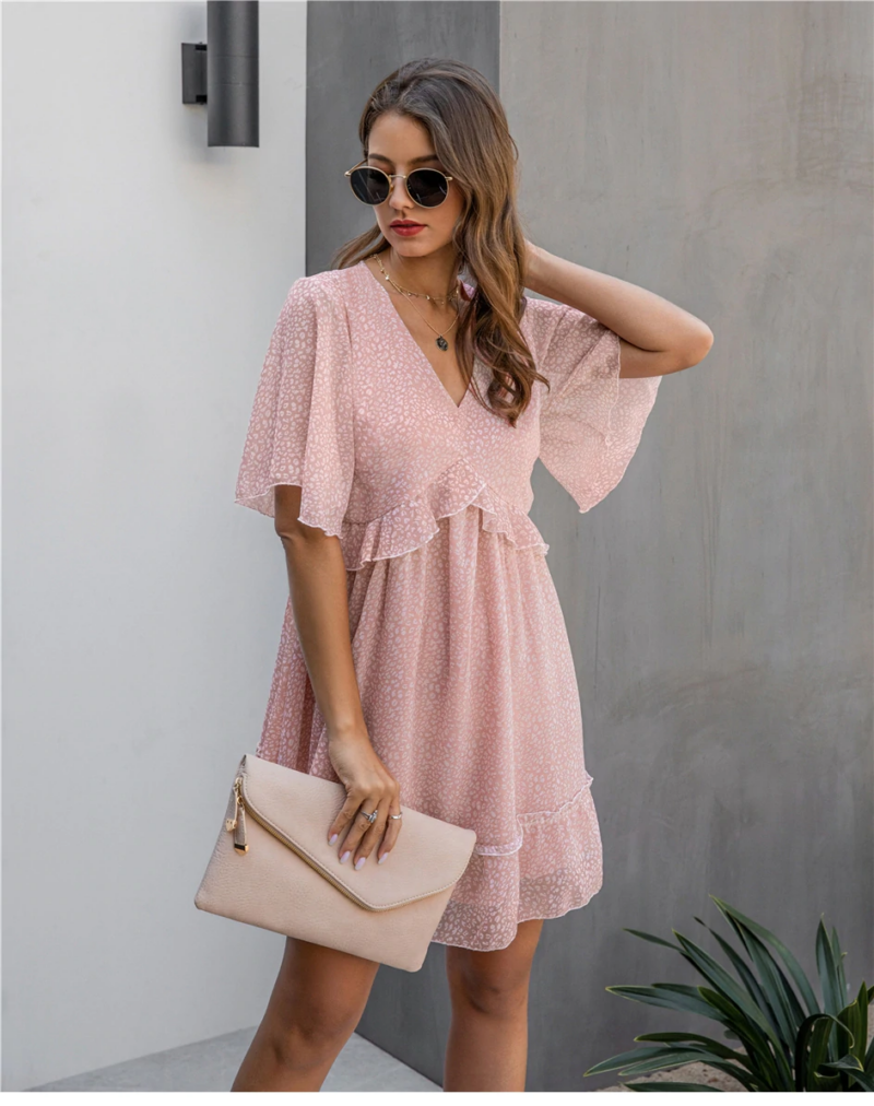 boho Chic boho Dress Powder Pink