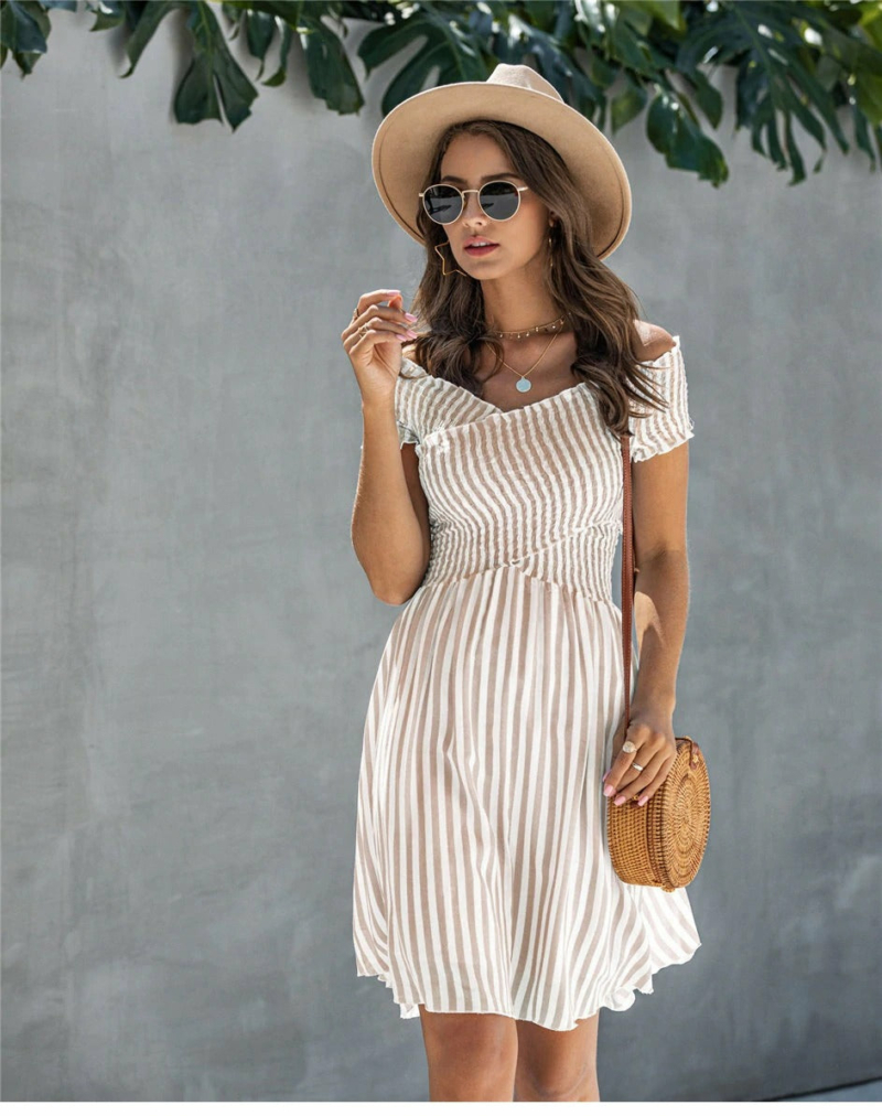 Weißes Kleid boho Chic Kurz