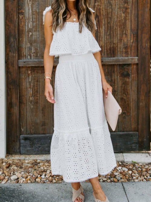 WEISSES KLEID IM boho CHIC