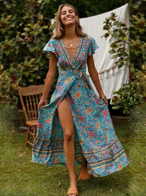 boho Shanker Langes Kleid