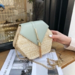 TASCHE AUS ZWEI MATERIALIEN IM boho CHIC