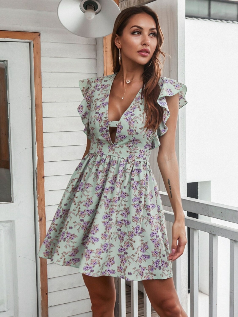 Boho Blumenkleid Evasée