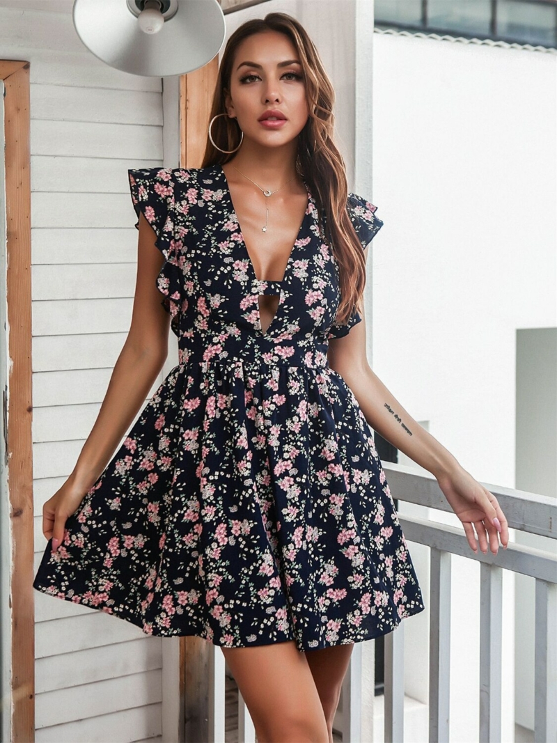 Boho Blumenkleid Evasée