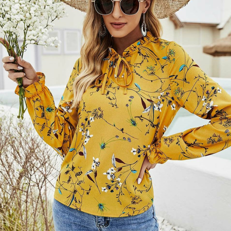 BOHO-BLUSE MIT BLUMENDRUCK