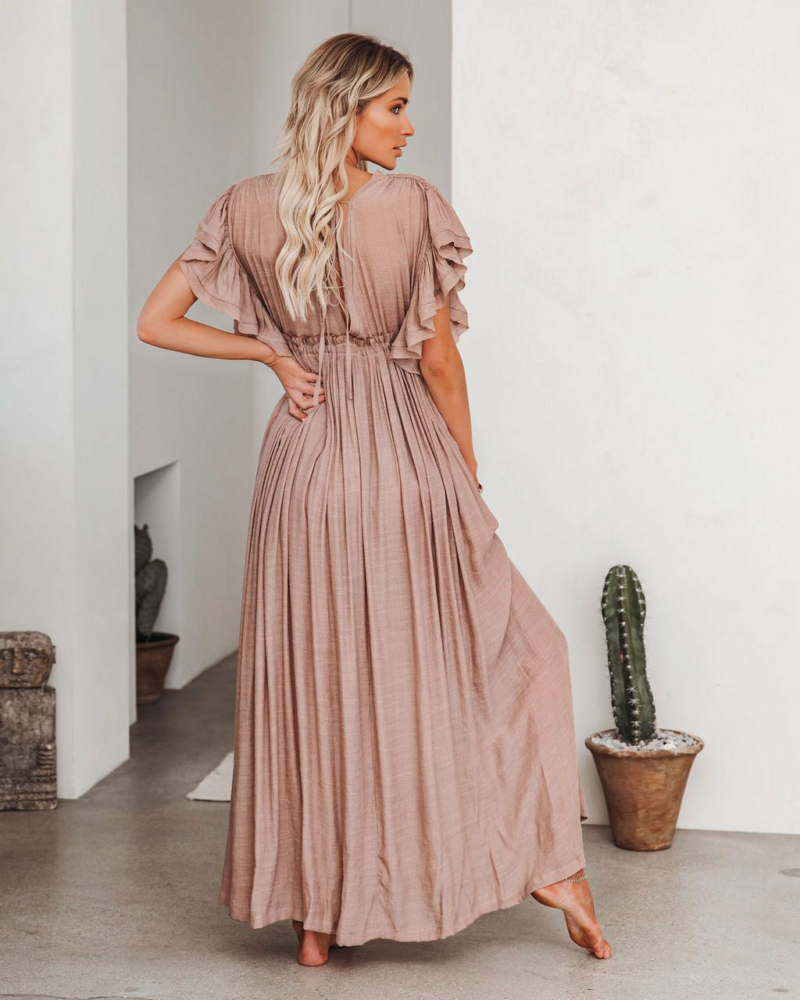 Langes fließendes boho-Kleid