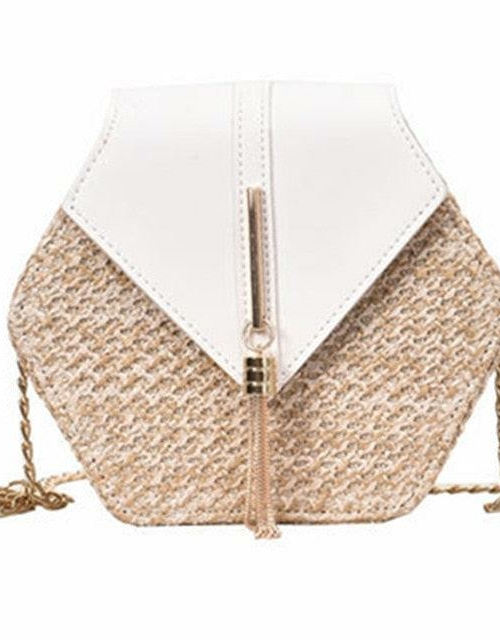 TASCHE AUS ZWEI MATERIALIEN IM boho CHIC