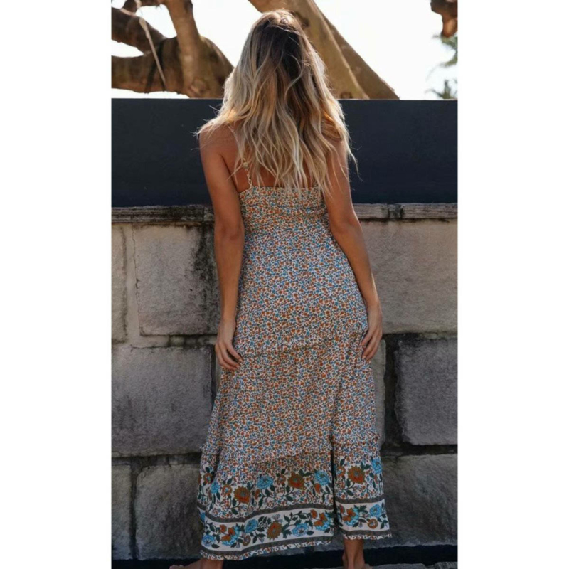 boho Blumenkleid für Frauen