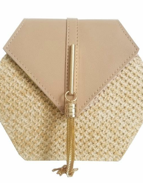 TASCHE AUS ZWEI MATERIALIEN IM boho CHIC