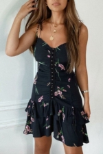 Sexy Sommerkleid mit Blumenmuster