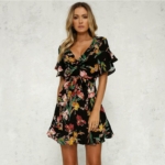 Boho Kleid mit fließender Blume