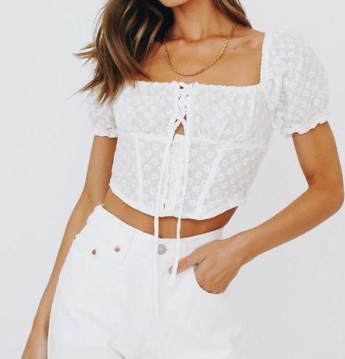 WEISSES BOHO CROP-TOP Elegant