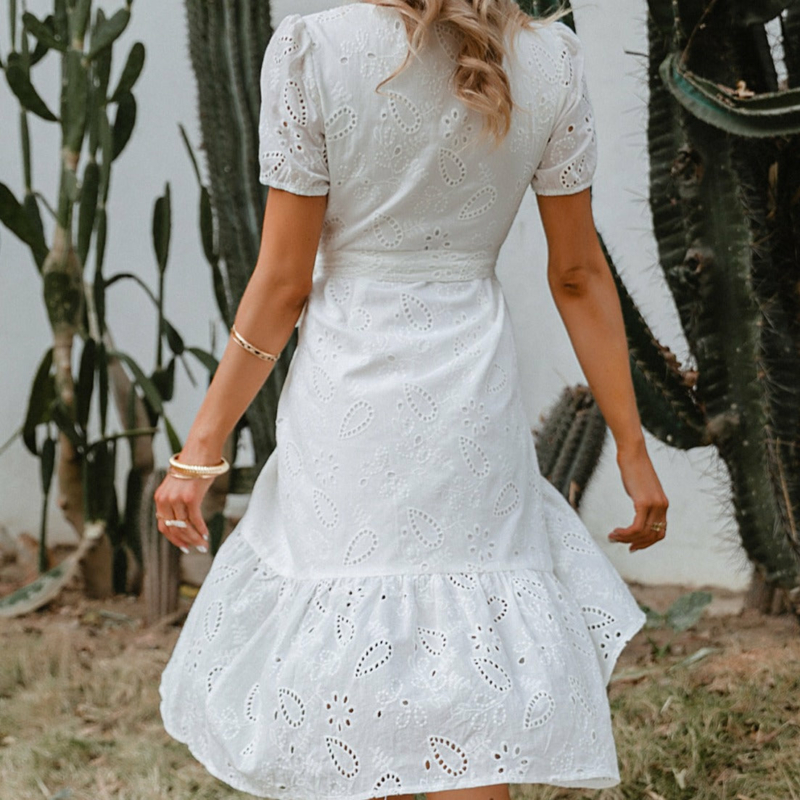 BOHO weiß SOMMERKLEID