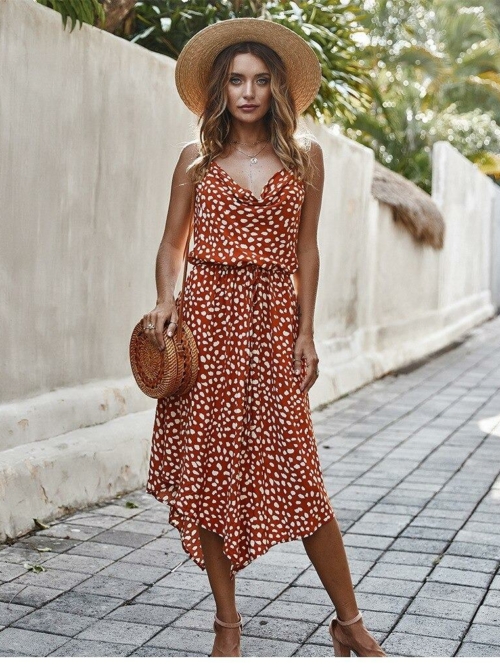 Asymmetrisches boho-Kleid Chic