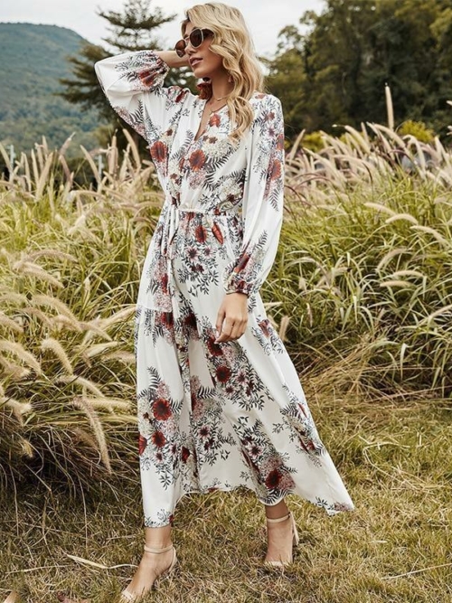 Boho Kleid Lang A Blume