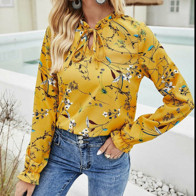 BOHO-BLUSE MIT BLUMENDRUCK