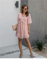 boho Chic boho Dress Powder Pink