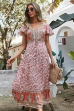 boho-Kleid Romantische Rose