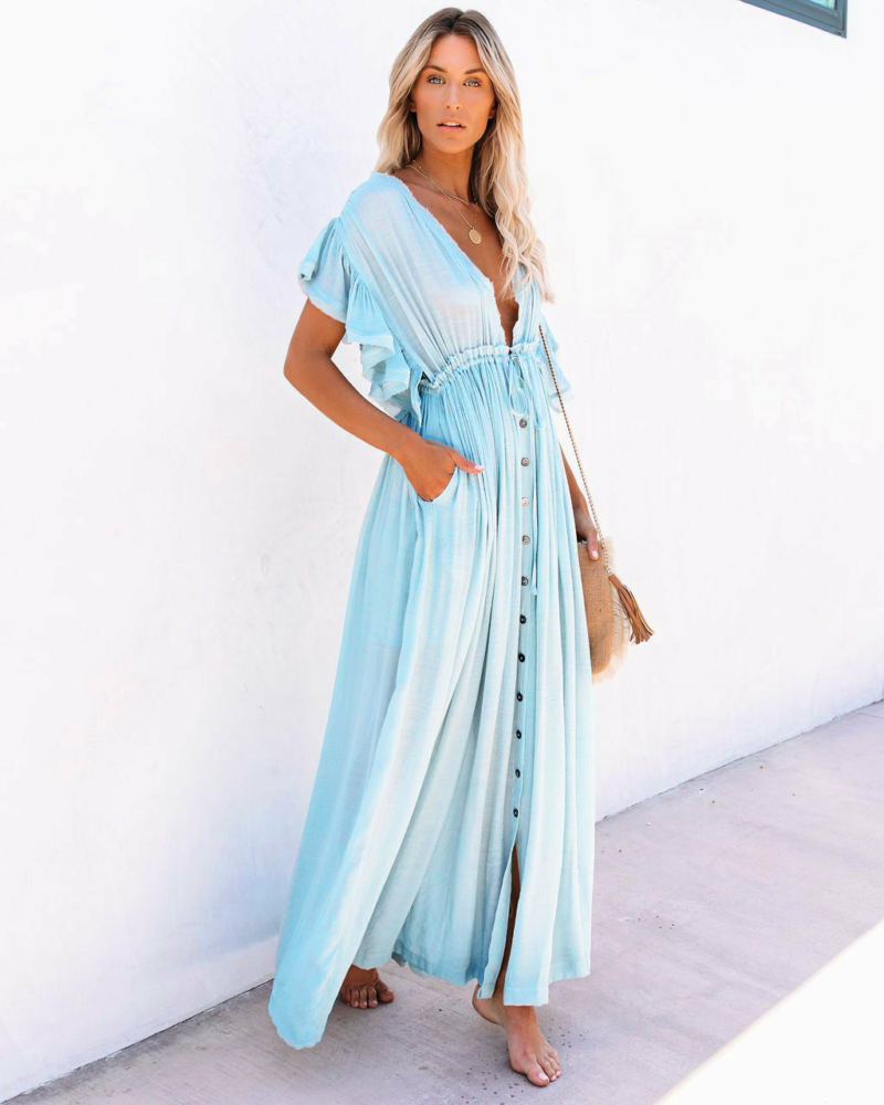 Langes boho-Sommerkleid