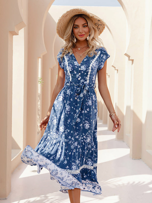 VINTAGE BOHO SOMMERKLEID