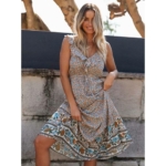 boho Blumenkleid für Frauen