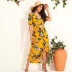 Langes Boho Blumenkleid Tropical