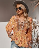 boho Bluse Orange