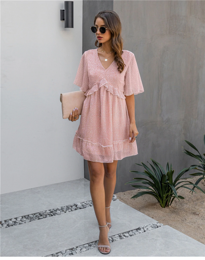 boho Chic boho Dress Powder Pink