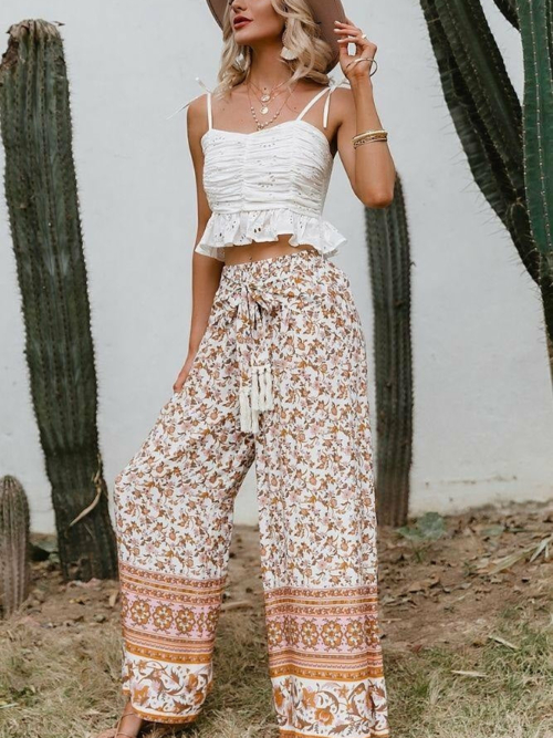 Fliessende Hose Boho Hippie