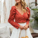 BOHO CROP TOP ROT POLKA DOTS