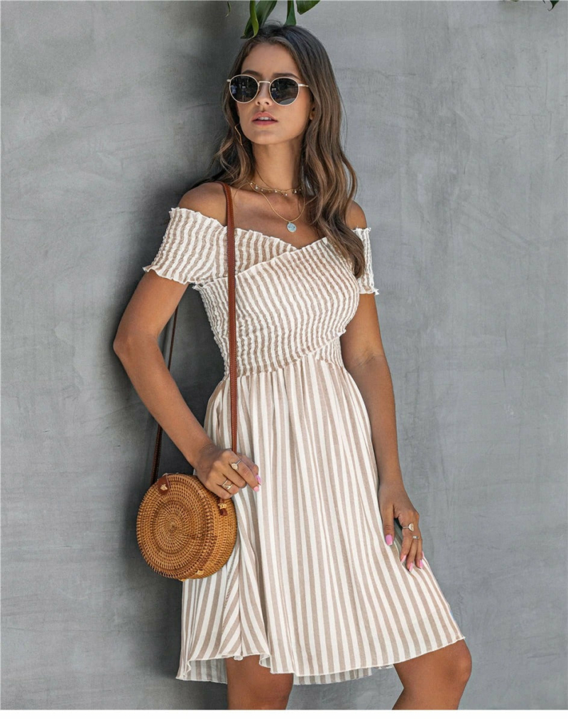 Weißes Kleid boho Chic Kurz