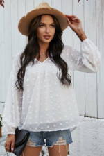 Boho weiß Bluse Damen