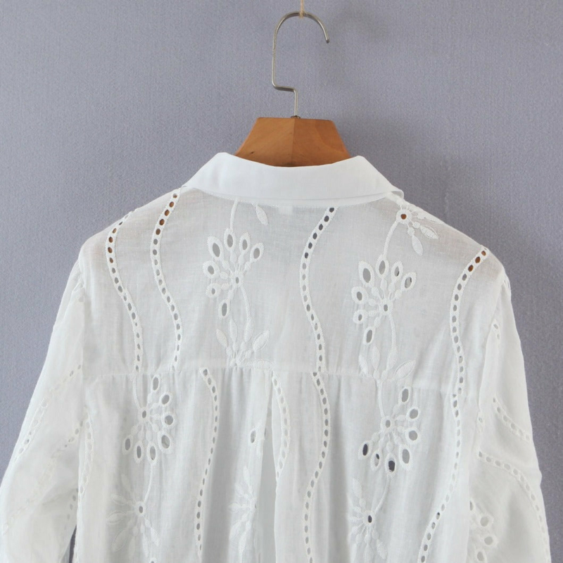 BOHO SHIRT FLORALE STICKEREI