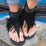 HIPPIE-CHIC-SANDALEN SCHWARZ