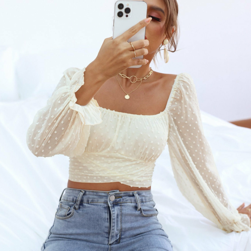 Boho WEIßE CROP TOP