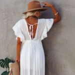 Langes Kleid boho Style Weiß