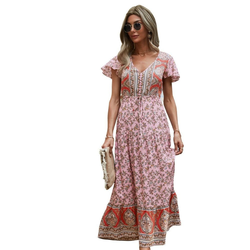 boho-Kleid Romantische Rose