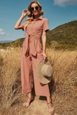 Boho Damen-Overall mit Hemd