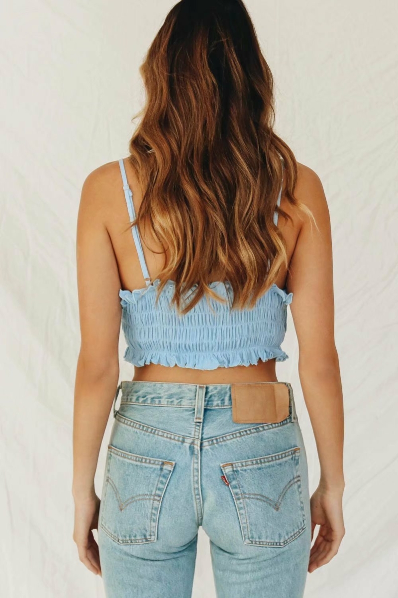 BOHO WEIßE CROP-TOP Romantisch