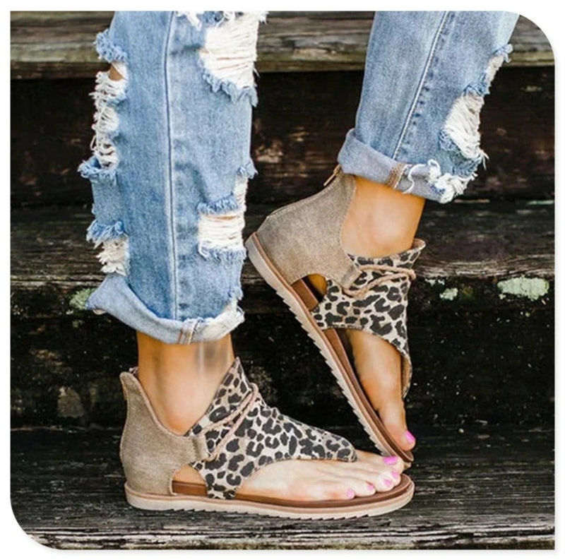 boho LEOPARD SANDALEN