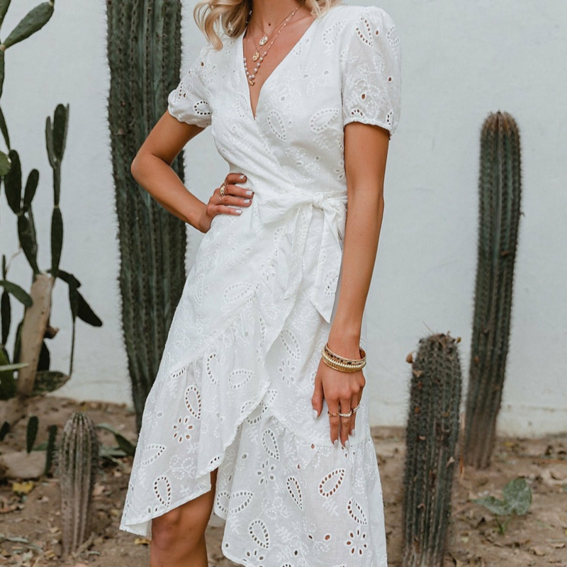 BOHO weiß SOMMERKLEID