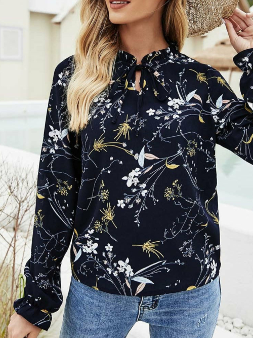 BOHO-BLUSE MIT BLUMENDRUCK